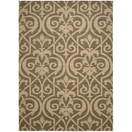 Nourison Riviera Area Rug Collection Mocha 5 Ft 3 In. X 7 Ft 5 In. Rectangle 99446420336